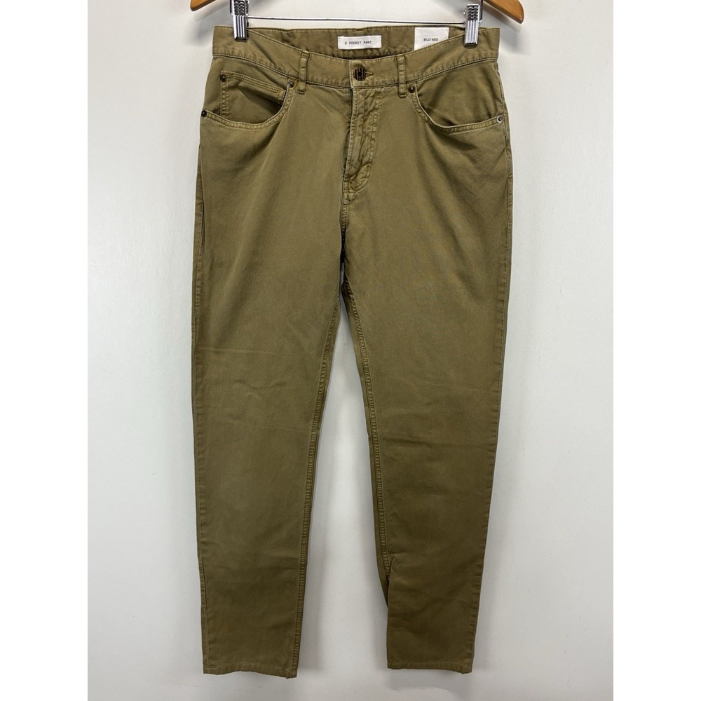 Billy Reid 5 Pocket Pants Mens 31 x 31 Brown Slim 100% Pima Cotton Textured